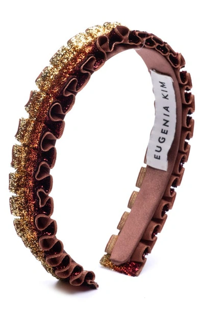 Eugenia Kim Rafaela Glitter Velvet Headband In Multi