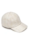 Eugenia Kim Lo Baseball Cap In Ivory/ Gold
