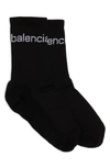 Balenciaga .com Crew Socks In Black/ White