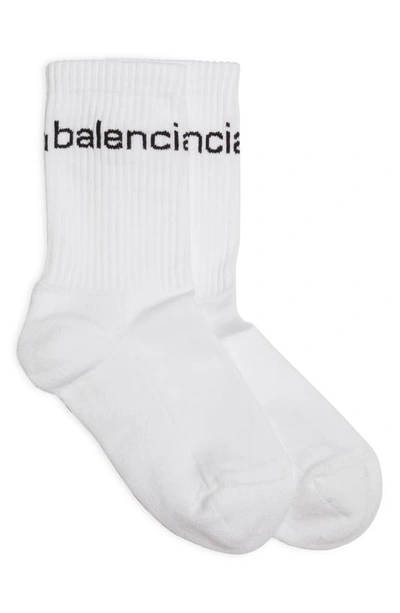 Balenciaga .com Crew Socks In White