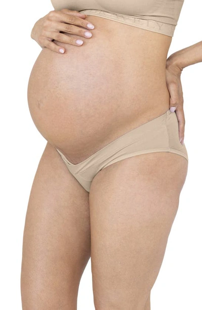 Kindred Bravely Assorted 5-pack Under The Bump Full Coverage Maternity Briefs In Beige/ Black