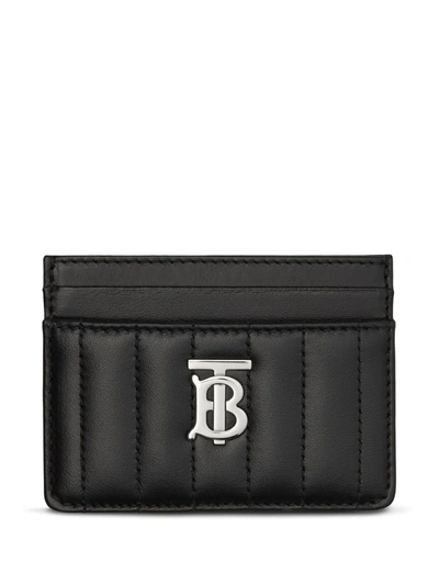 Burberry Women Lola Quilted Card Case In Black