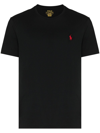 Polo Ralph Lauren Logo Embroidered Regular T-shirt In Black