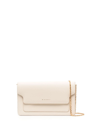 Marni Logo-stamp Leather Chain Wallet In Nude & Neutrals