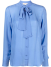MICHAEL MICHAEL KORS PUSSY-BOW COLLAR BUTTON-UP BLOUSE