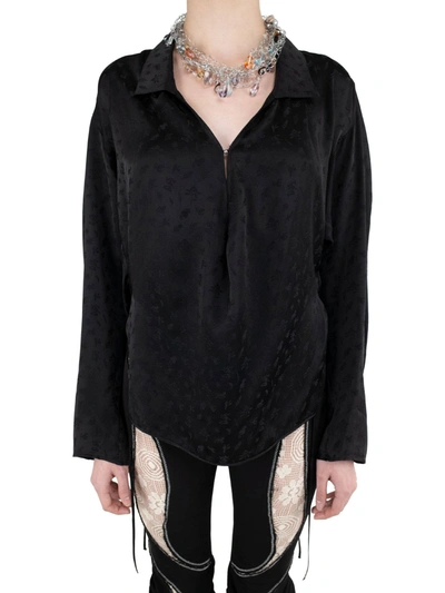 Kiko Kostadinov Women Two Way Shirt In Night Black