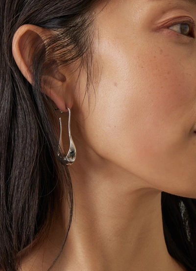 Lemaire Women Short Drop Earrings In Bk927 Silver
