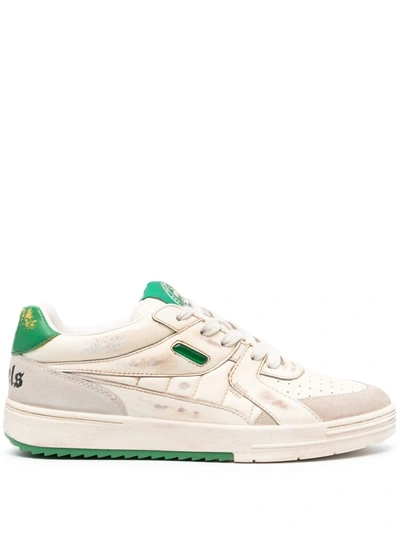 Palm Angels University Origin Shoes In 0155 White Green