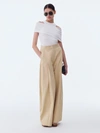 Recto Corte Wide Fit Boat Pants In Butter Beige