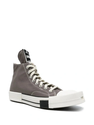Rick Owens Drkshdw X Converse Turbodrk Laceless Woven High-top Sneakers In 34 Dust