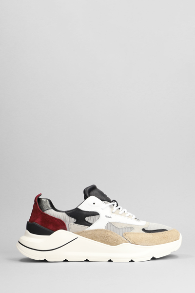 Date Fuga Mesh Trainers In Beige Synthetic Fibers In Neturals