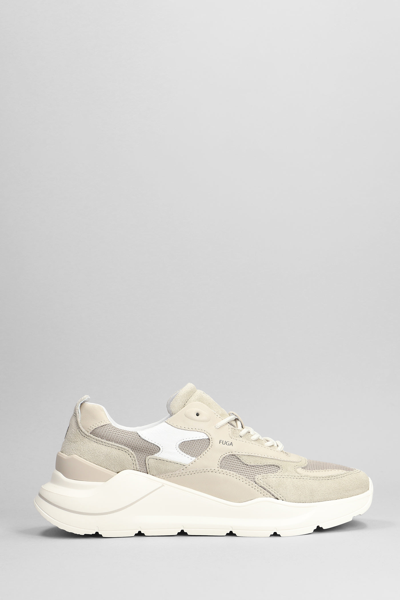 Date Fuga Dragon Trainers In Beige Synthetic Fibers In Neutrals