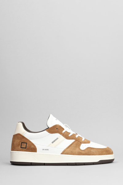 D.a.t.e. Court 2.0 Sneakers In Leather Color Suede And Leather In White