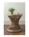 EAST AT MAIN EAST AT MAIN SHIVELY ROUND RATTAN ACCENT TABLE