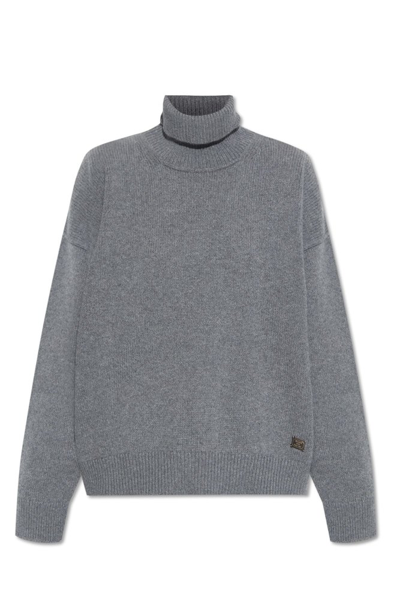 Dsquared2 Logo Patch Turtleneck Sweater In New
