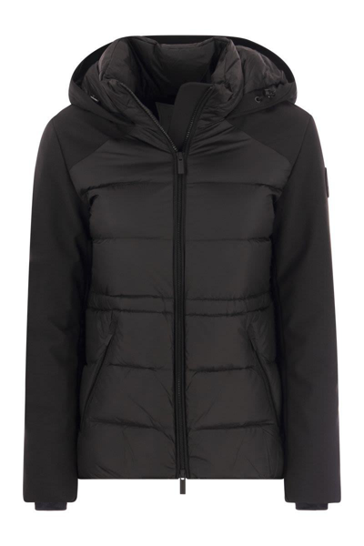 Woolrich Quilted Down Jacket With Hood In Black