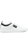 LES HOMMES LOGO-PATCH LEATHER SNEAKERS
