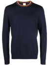 PAUL SMITH CONTRASTING-COLLAR WOOL JUMPER