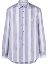 ETRO LOGO-EMBROIDERED STRIPED SHIRT