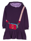 Marc Jacobs Printed Cotton Jersey Hoodie Dress In Purple