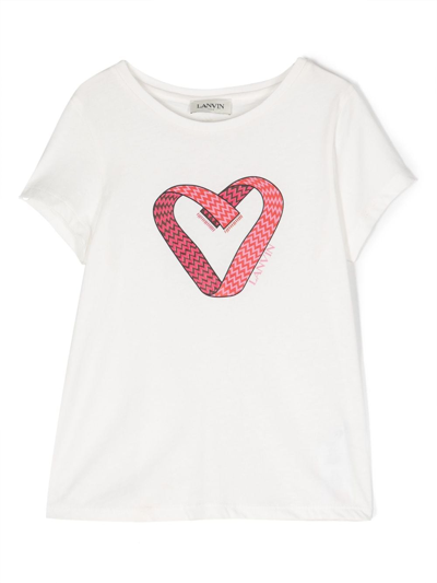 Lanvin Enfant Kids' Graphic-print Cotton T-shirt In White