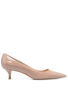 Stuart Weitzman Kitten 60mm Leather Pumps In Fawn