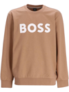 HUGO BOSS FLOCKED-LOGO COTTON SWEATSHIRT