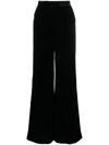 Alberta Ferretti Velvet Palazzo Trousers In Black