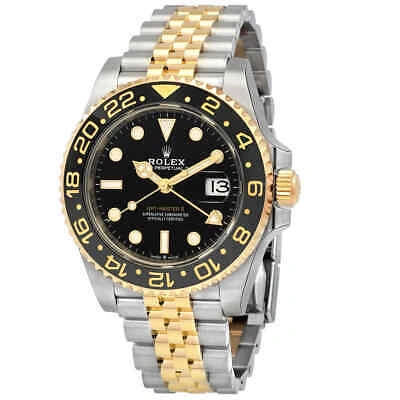 Pre-owned Rolex Gmt-master Ii Gmt Automatic Chronometer Black Dial Men's Watch