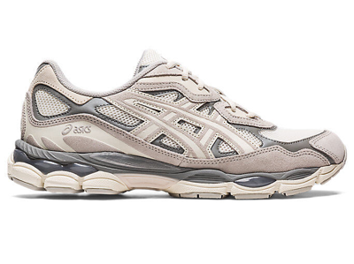 Pre-owned Asics 1201a789-103  Gel-nyc Oyster Grey Cream Charcoal Gray Ivory Beige (men's) In White