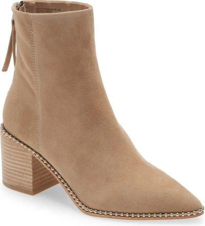 Pre-owned Steve Madden Women's Aquarius Ankle Boot In Natural Suede