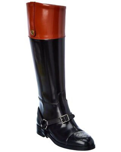 Gucci Red Monogram GG Web Lisa Thigh Women's Over The Knee Boots Size 6.5