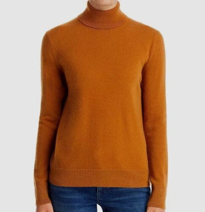 Pre-owned Lafayette 148 $698  Women's Brown Cashmere Turtleneck Sweater Size 2xl