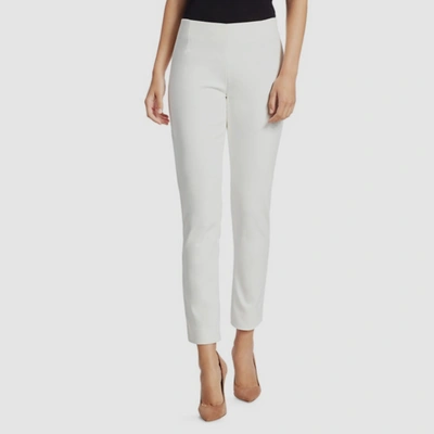 Pre-owned Lela Rose $695  Women's White Catherine Slim-leg Ankle Pants Size 10