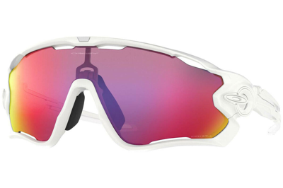 Pre-owned Oakley Sunglasses Jaw Breaker Polished White W/prizm Road Oo9290-55 In Purple