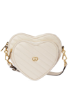 Gucci Interlocking G Mini Heart Shoulder Bag In Mystic White