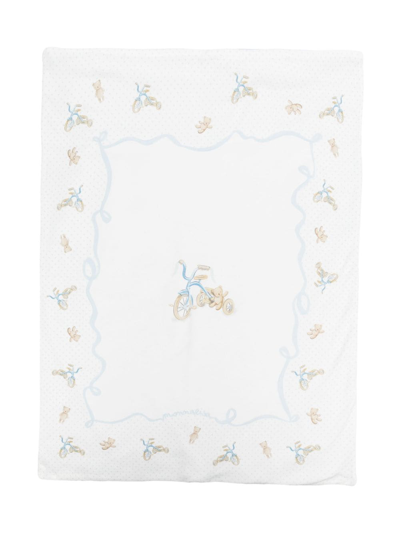 Monnalisa Graphic-print Cotton Blanket In White