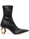JW ANDERSON 70MM SCULPTED-HEEL ANKLE BOOTS