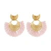 Gas Bijoux Luna Mini Raphia Earrings In Baby_pink