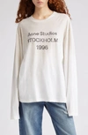 Acne Studios Logo Cotton-blend Jersey Top In Optic White
