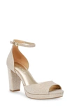 Anne Klein Vixen Platform Sandal In Platinum