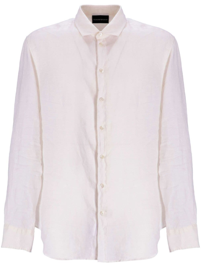 Emporio Armani Long-sleeve Shirt In White