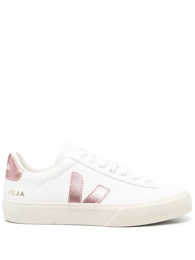 Veja Campo Chromefree Leather Trainers In White