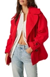 Free People Solid Highands Swing Coat In High Risk