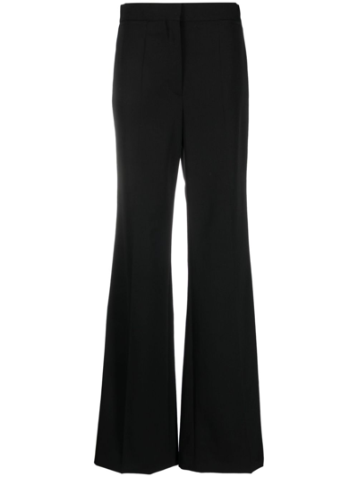 Stella Mccartney Knitted Flared Trousers In Nero