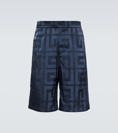 Givenchy 4g Bermuda Shorts In Blue