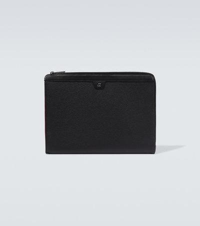 Christian Louboutin For Rui Leather Document Case In Black