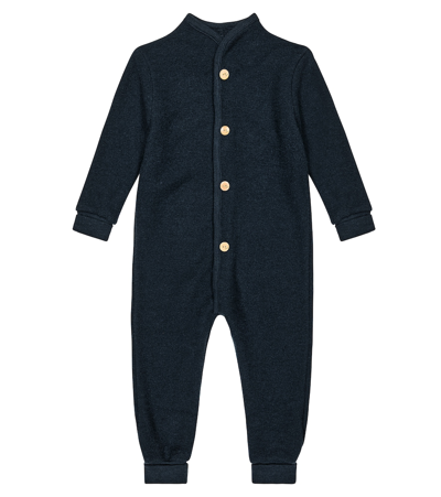 Molo Baby Umar Wool Playsuit In Blue
