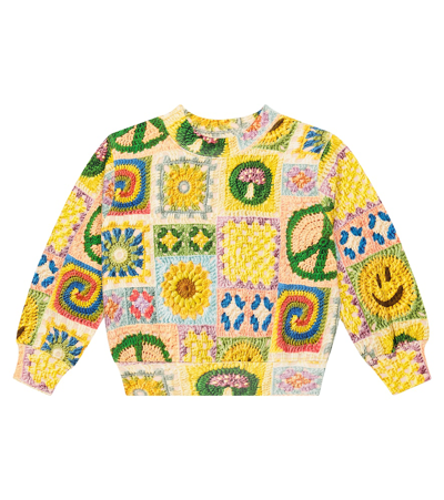 Molo Kids' Marge Printed Cotton Sweatshirt In Multicoloured