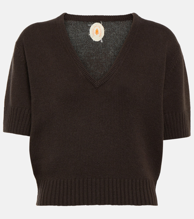 Jardin Des Orangers Cashmere Top In Brown